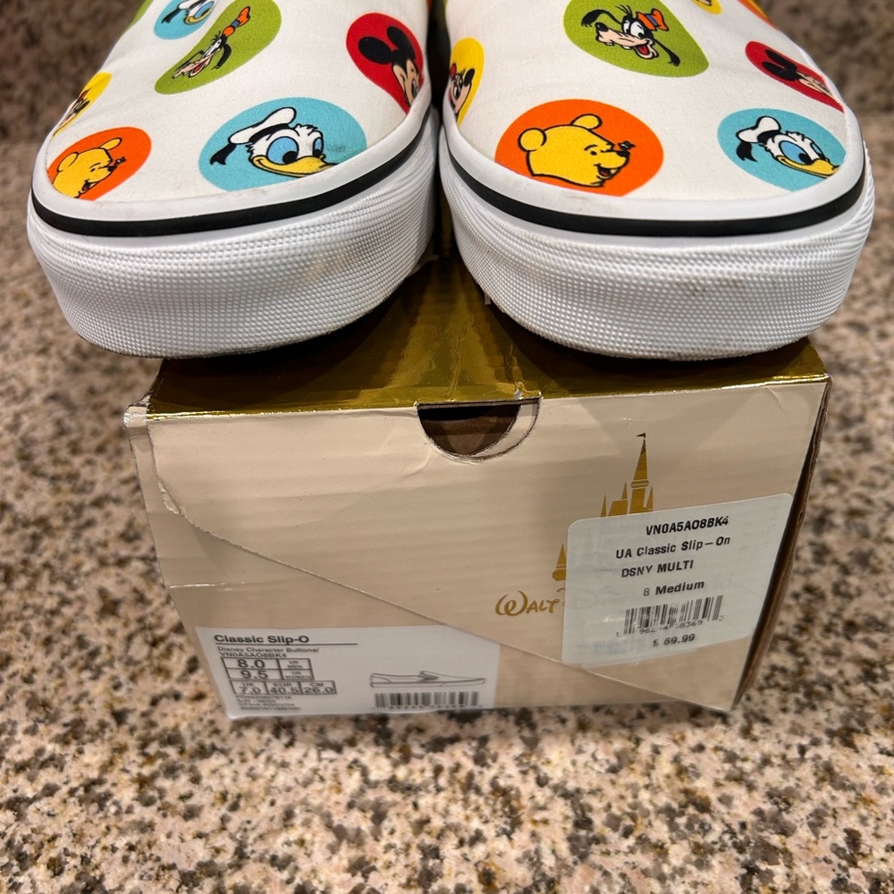 Vans x Disney collaboration Slip-On Sneakers - special limited release worn 1x - Picture 11 of 13